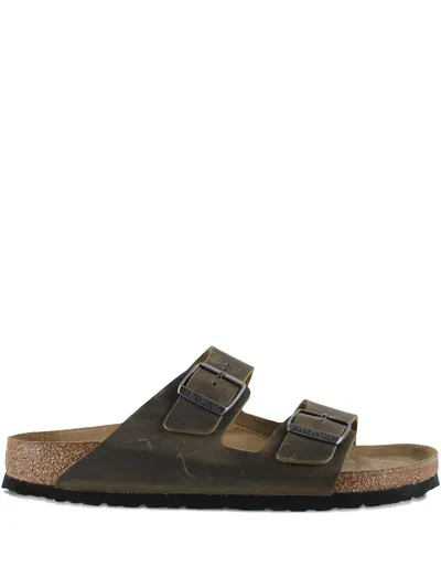 Birkenstock Unisex Arizona Soft Footbed Natural Leather Oiled Sandals In Habana In Multi