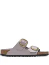 Birkenstock Arizona Big Buckle High Shine Faded Purple Sandal In Gray
