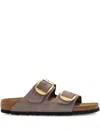 Birkenstock Arizona Big Buckle Suede Sandals In Gray