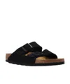 Birkenstock Soft Footbed Arizona Slides In Black