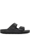 Birkenstock Arizona Double-buckle Slide Sandals In Gray