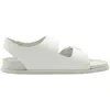 Birkenstock Arizona Double Buckle Slide Sandals In White Leather In White