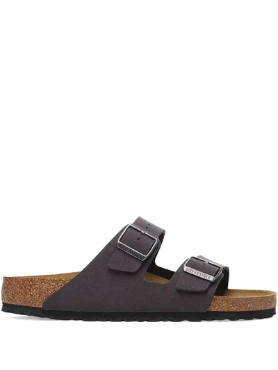Birkenstock Arizona Double-buckle Slides In Velvet Gray
