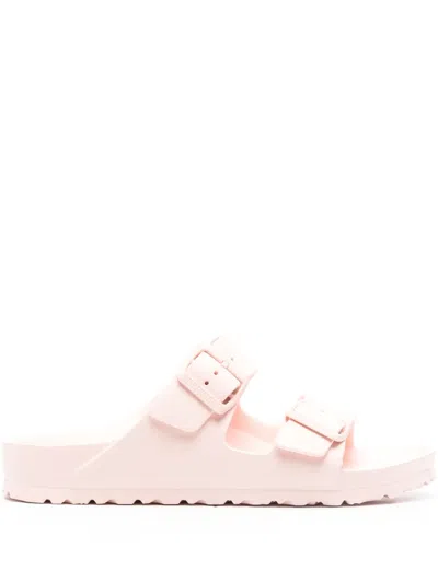 Birkenstock Arizona Double-buckle Slip-on Slides In Pink
