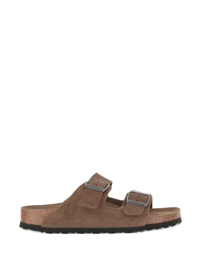Birkenstock Arizona Double-buckle Suede Sandals In Brown
