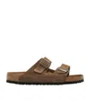 Birkenstock Double Strap Oiled Leather Arizona Sandal In Brown