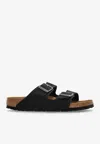 Birkenstock Soft Footbed Arizona Slides In Black