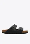 BIRKENSTOCK ARIZONA DOUBLE-STRAP LEATHER SLIDES