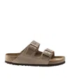 Birkenstock Logo Double Buckle Slippers In Multicolor