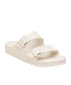 Birkenstock Womens Slip On Adjustable Slide Sandals In White
