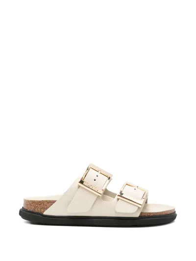 Birkenstock Arizona Droplet Buckle Slide Sandals In White