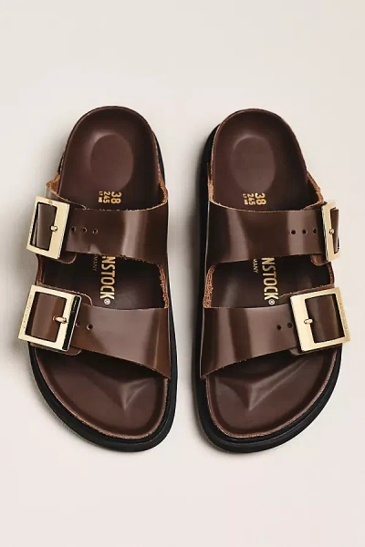 Birkenstock Arizona Droplet Buckle Slide Sandals In Brown