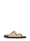 Birkenstock Arizona Db Shine New Beige Sock Slipper. S In Yellow