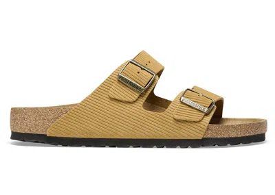 Pre-owned Birkenstock Arizona Embossed Corduroy Suede Sneakers In Cork Brown