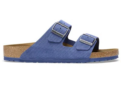 Pre-owned Birkenstock Arizona Embossed Corduroy Suede Sneakers In Indigo