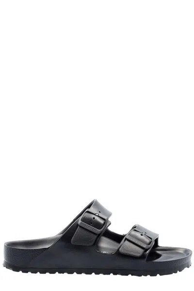 Birkenstock Arizona Essentials Narrow Fit Buckled Sandals In Black