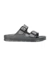 Birkenstock Arizona Essentials Sandals In Metallic Antracite