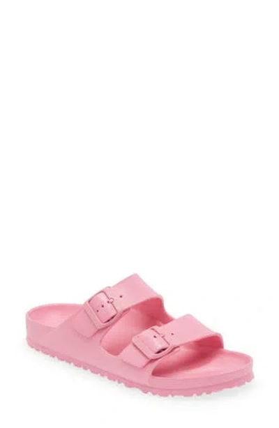 Birkenstock Arizona Essentials Waterproof Slide Sandal(women) In Fondant Pink
