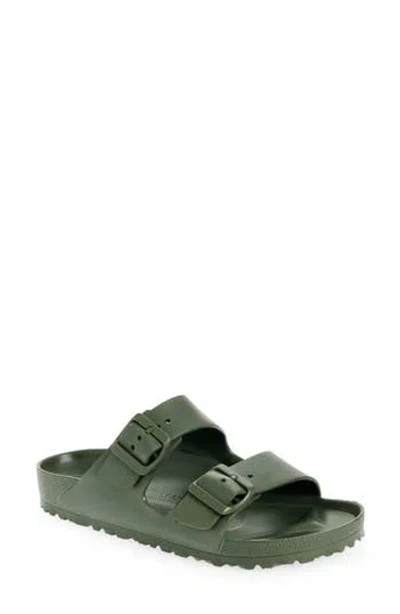 Birkenstock Arizona Essentials Waterproof Slide Sandal(women) In Khaki