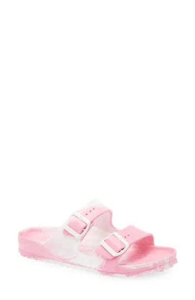 Birkenstock Arizona Essentials Waterproof Slide Sandal(women) In Pink