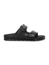 Birkenstock Arizona Exquisite Unisex Leather Sandals In Black