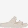 Birkenstock Arizona Eva Womens Slip On Buckle Slide Sandals In Eggshell
