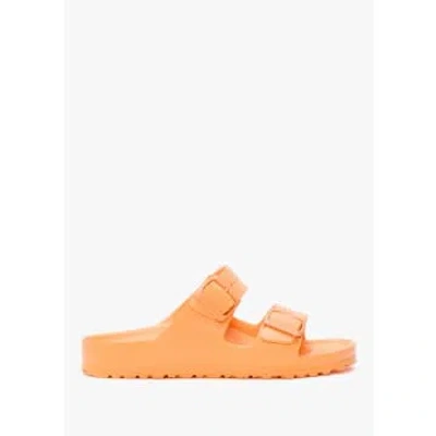 Birkenstock Arizona Eva Papaya Two Bar Mules In Orange