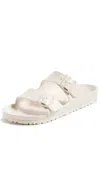 Birkenstock Arizona Eva Womens Slip On Buckle Slide Sandals In Eggshell