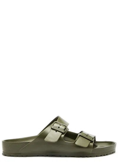 Birkenstock Mens Active Khaki Eva Arizona Double-strap Leather Sandals