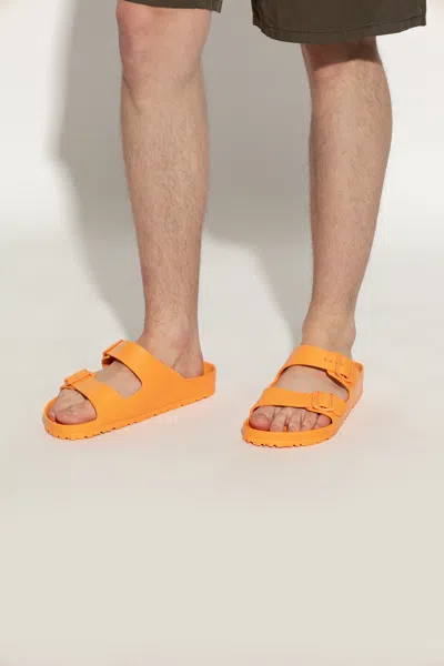 Birkenstock Logo Slippers In Orange