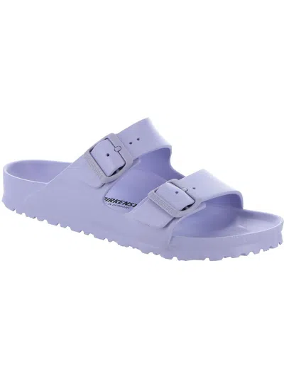 Birkenstock Arizona Eva Womens Slip On Buckle Slide Sandals In Purple