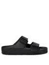 Birkenstock Black Arizona Slide Sandals In Black