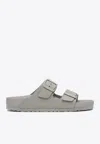 Birkenstock Arizona Exquisite Natural Leather Sandals In Mineral Gray