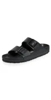 Birkenstock Arizona Leather Buckled Sandals In Black