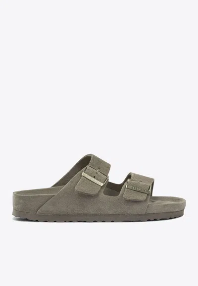 Birkenstock Arizona Exquisite Suede Sandals In Brown