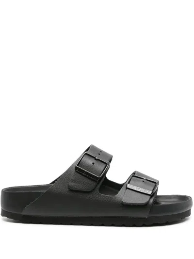 Birkenstock Arizona Exquisite Unisex Leather Sandals Shoes In Black