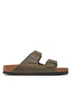 Birkenstock Arizona Soft Slide Sandal In Khaki