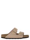 Birkenstock Womens Tobacco Brown Arizona Two-strap Faux-leather Sandals