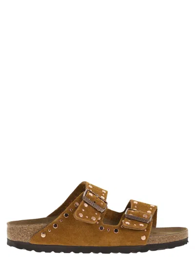Birkenstock Classic Flat Leather Shoes For Women In Brown