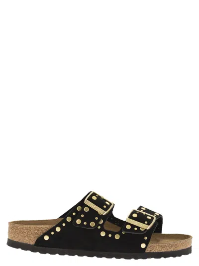 Birkenstock Classic Arizona Sandals With Studded Accents In Black