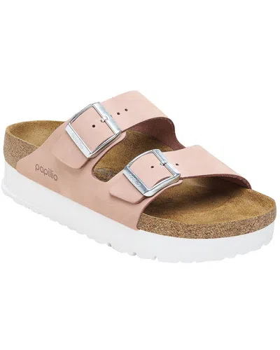 Birkenstock Arizona Flex Platform Leather Sandal In Animal Print