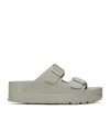 Birkenstock Arizona Pap Flex Platform Sandals In Gray