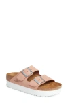 Birkenstock Women's Arizona Slip On Buckled Footbed Sandals In Warm Sand