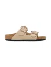 Birkenstock Girls Arizona Flower Buckle Sandals In Neutral