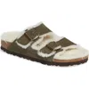 Birkenstock Arizona Genuine Shearling Lined Slide Sandal
