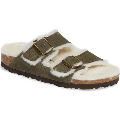 Birkenstock Arizona Genuine Shearling Lined Slide Sandal