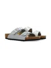 Birkenstock Arizona Glitter Sandals In Silver
