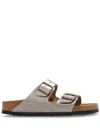 Birkenstock Arizona Double-strap Metallic Slides