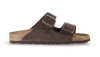Birkenstock Arizona Slide Sandal With Genuine Shearling In Habana