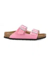 Birkenstock Arizona Bs Leather Sandals In Candy Pink
